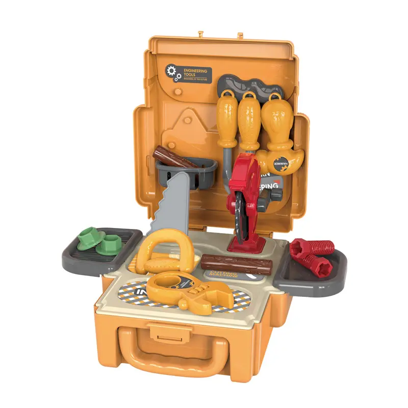 Educational Pretend Play Plastic Construction Tools Game Workshop Tool Kit Set Toys