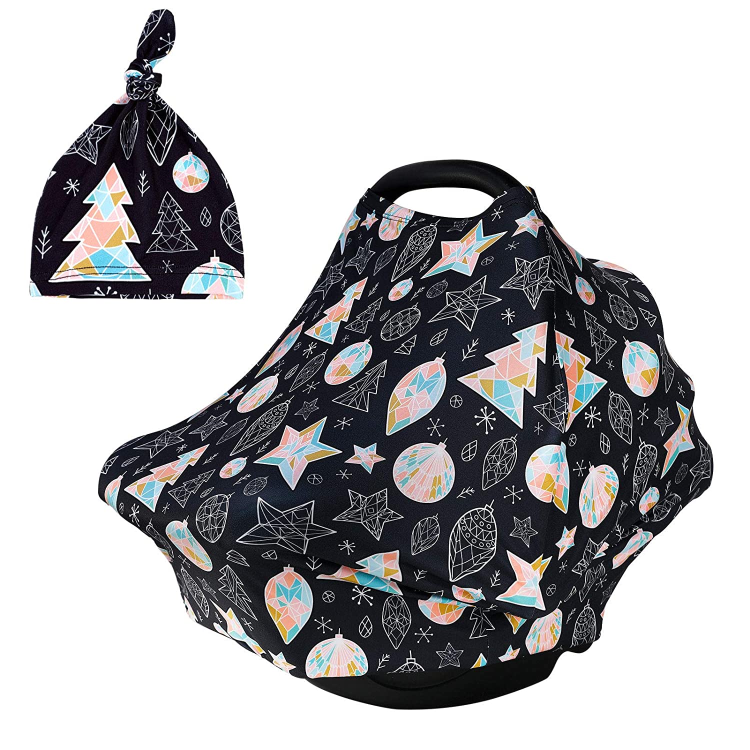 Breastfeeding Nursing Cover Carseat Canopy Multi Use Car Seat Covers for Babies Infant Stroller Baby hat