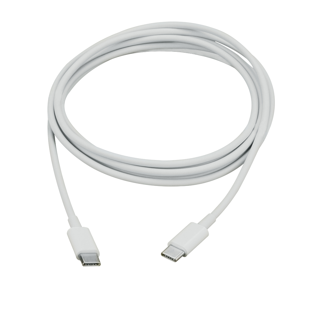 Type C To Type C Fast Charging Data Cable 5V 3A 60w White PD USB-C Cable For Computer For Phone