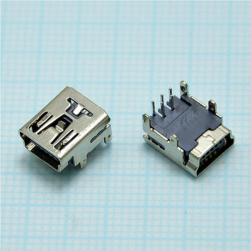 5PIN Тип B прямоугольный сквозной гнездовой разъем mini USB