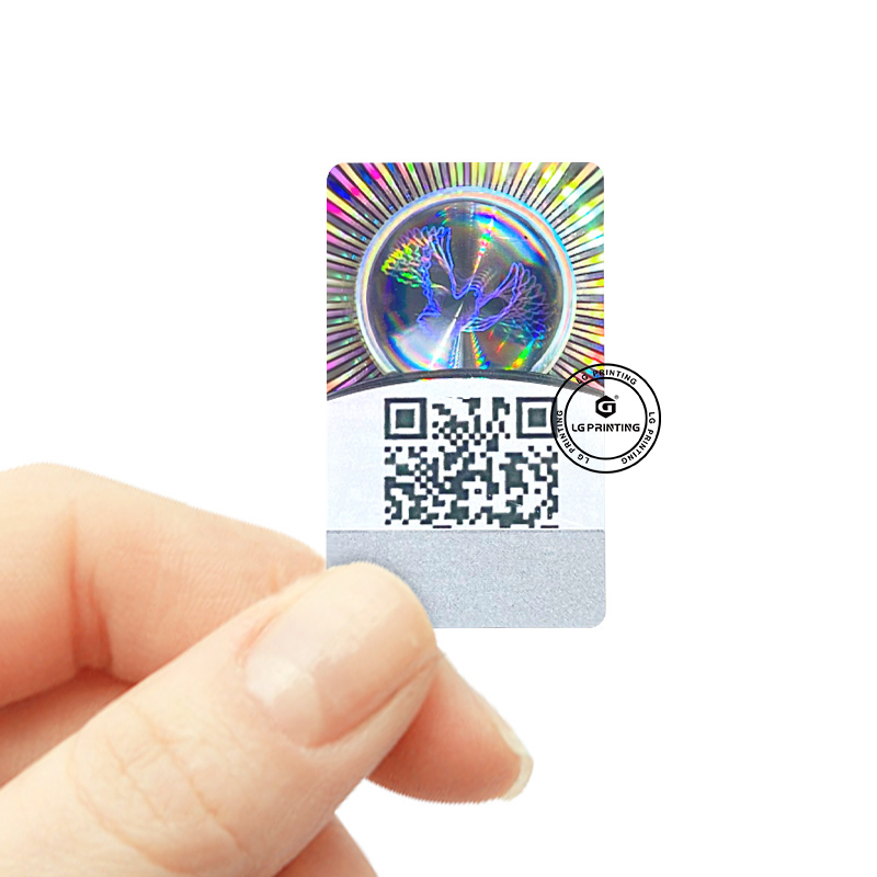 Самоклеящаяся голограмма qr-кода, наклейка безопасности голограммы, этикетка ani-подделка, наклейка