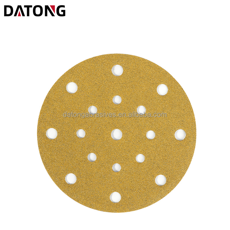 Datong factory High quality sand paper 6inch 17holes Grit 100 Round Ceramic white Sanding Disc For Metal and Wood