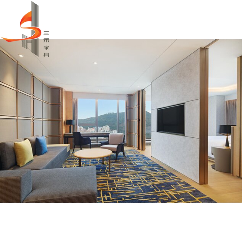 Wholesale Luxury Design Commercial Hotel Room Furniture Comfortable Solid Wood Hotel Furniture Set