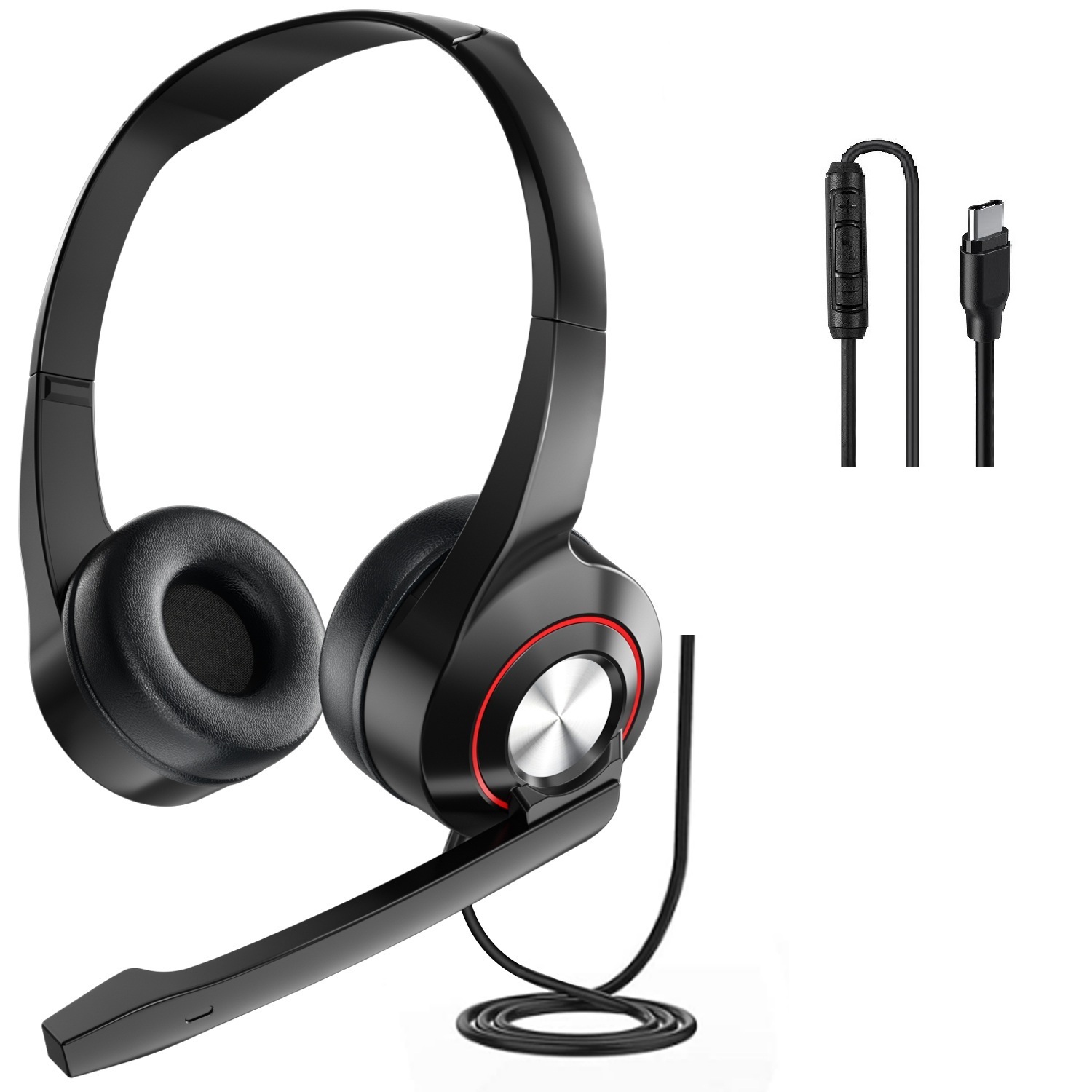 2021 Hotsell USB Type-C Headset Call Center Headphone With Microphone/Answer&Hang Up Call/Volume Control Function