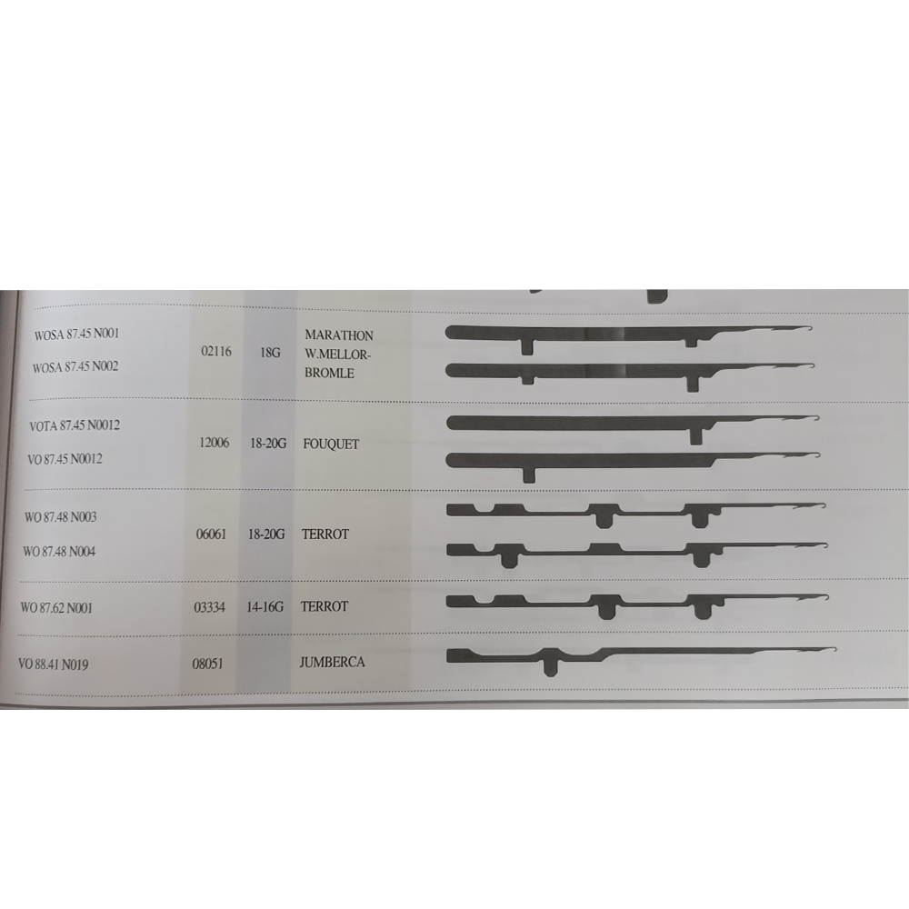 Terry circular knitting machine needles for terrot machine with WO 87.48 N03 o N04