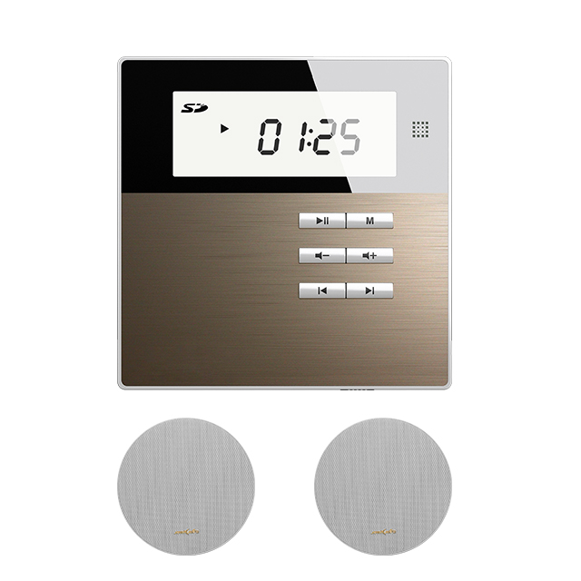 Factory price smart home background music system Remote control mini in wall music amplifier with USB SD card Fm