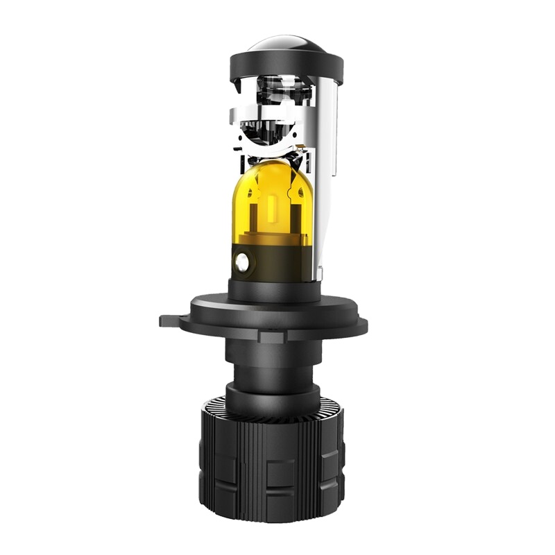 RTD Car LED Headlight H4 H7 Mini Small lens dual-light two-color temperature standard highlight led light for motorcycle