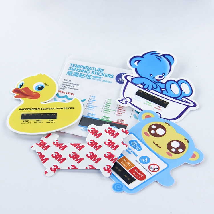 Disposable Duck cartoon shape crystal feverscan plastic thermometer forehead strip