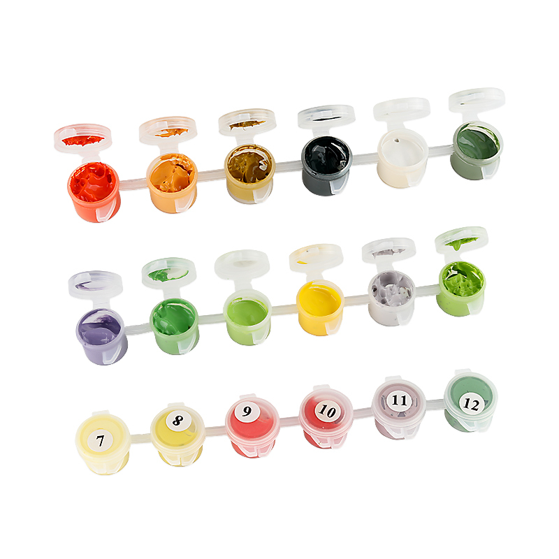 Factory Wholesale Price Acrylic Paints for Painting by Numbers Kit Diy Handicrafts Accessories Pure Color Pigments