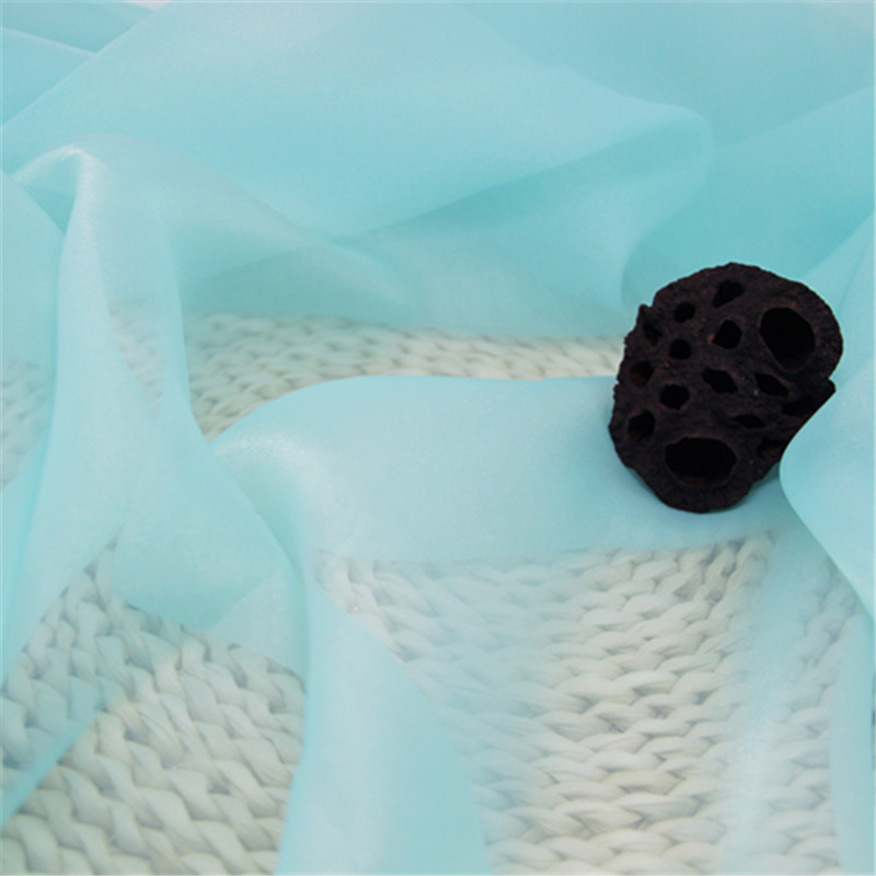 New Design Fabric 100% Polyester Plain Dyed Silk Organza for wedding dress
