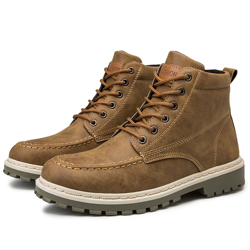 2021 Fashion Mens Casual Shoes For Men Dr Martins Boots Brown Nice Ankle Shoes Man Oxfords Spring Boot