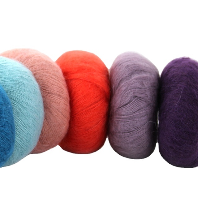 SMB High Quality Mohair Yarn 35%mohair,15%wool,50%acrylic With Various Colors For Sweater