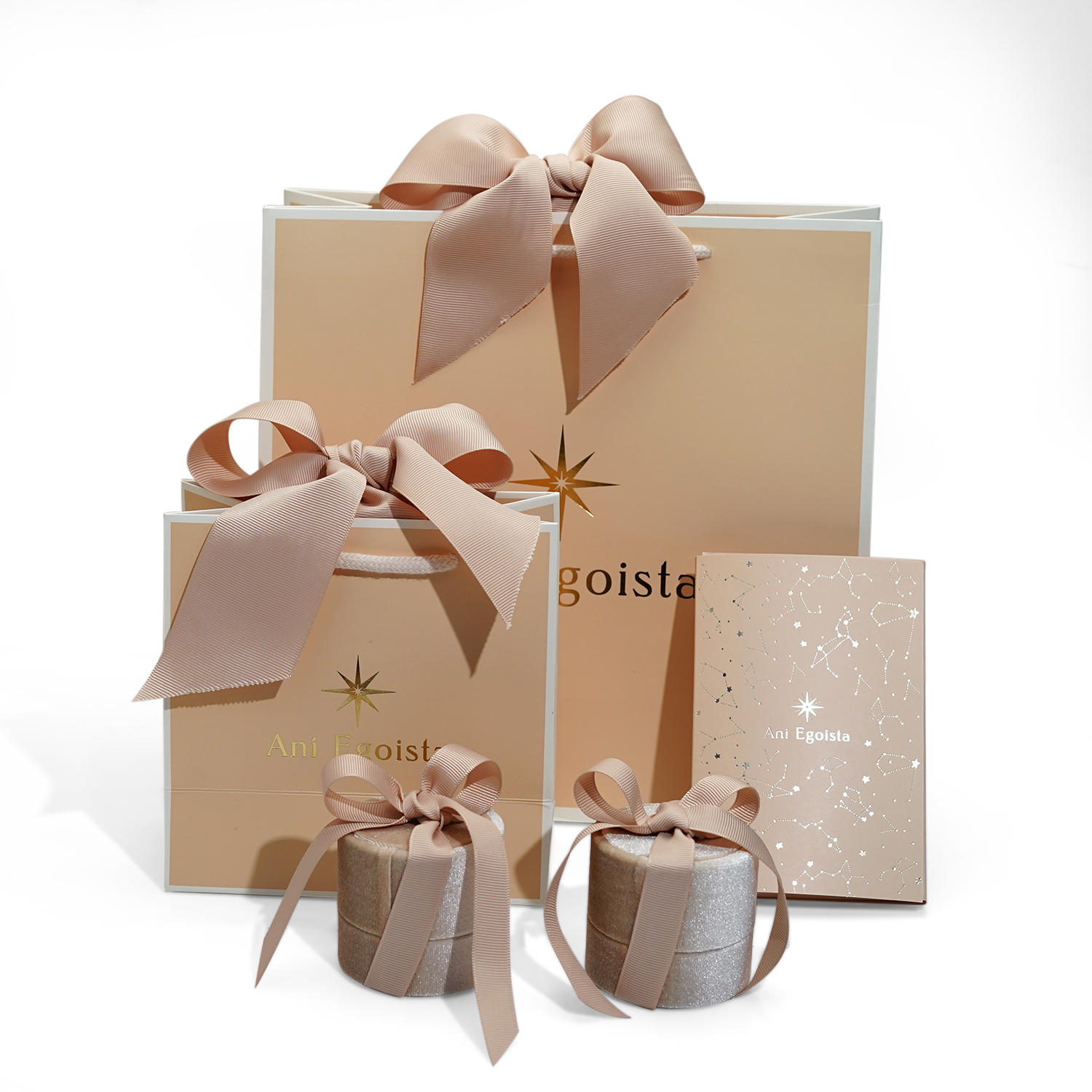 Custom Logo Elegant High End Velvet Jewelry Box and Bag for Earring Ring Necklace Gift Packaging