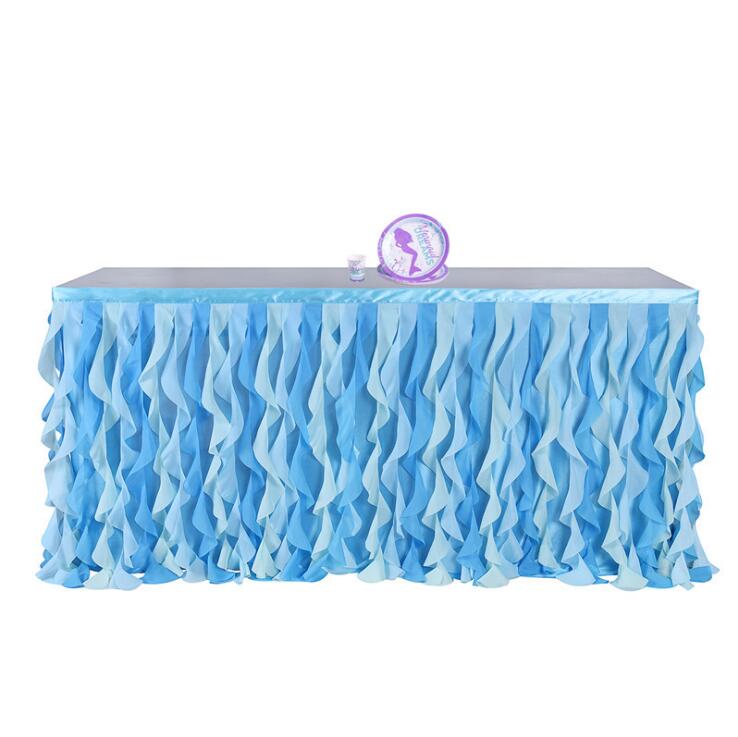 Rainbow Tulle Table Skirt 6FT Tutu Table Clothing Birthday Party Decoration Rectangle Round desk party supplies table skirts