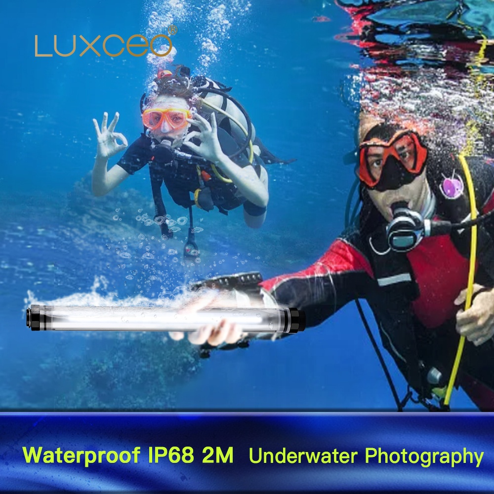 Luxceo P7RGB Pro пульт дистанционного управления Изменение цвета подводный IP68 портативный перезаряжаемые светодиодные трубки света для видеосъемки с управлением с помощью приложения