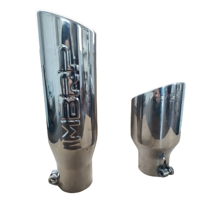 blue 304Stainless steel car Oval Tail Throat exhaust end pipe Oval exhaust pipe for Audi