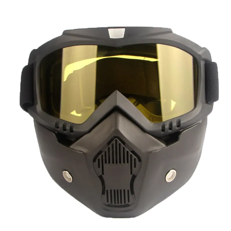 New Arrival Lenses Full Mark Helmet Windproof Motocross Detachable Anti-scratch Face Mask Goggles