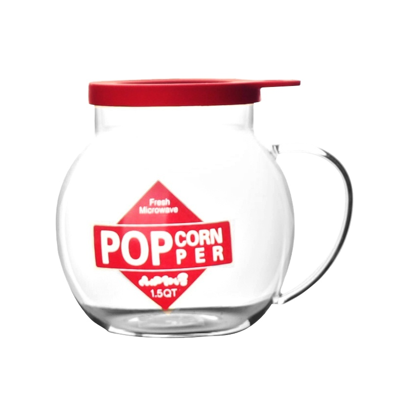2260 мл, 2QT, микроволновый стеклянный Попкорн с ручкой, микроволновый стеклянный попкорн, попкорн с горячим воздухом