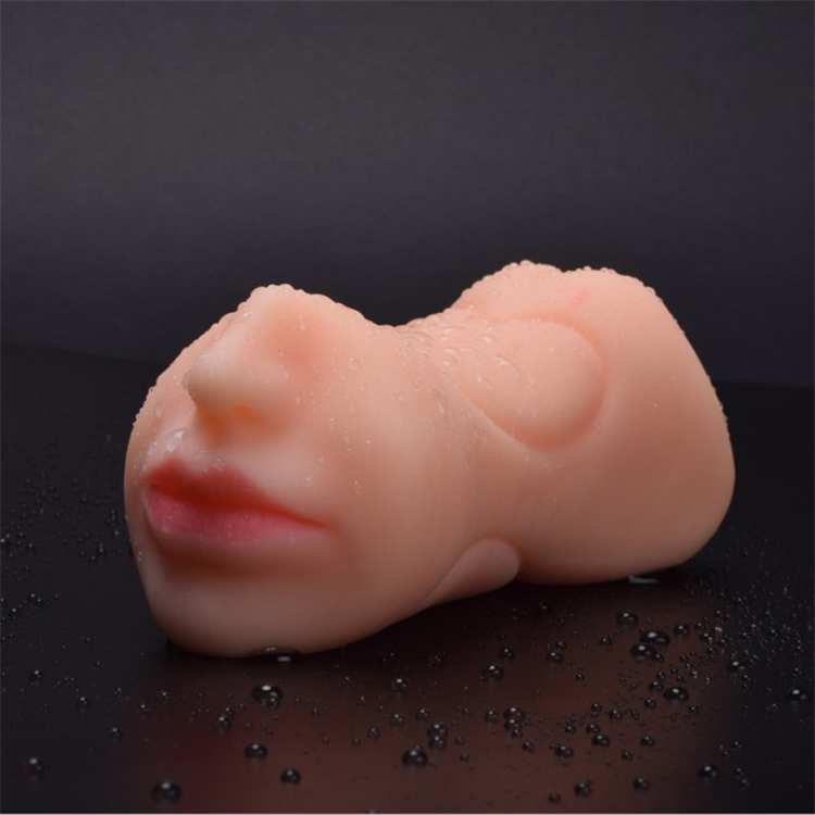 Dual Open Mouth Teeth Male Masturbator Realistic Silicone Tongue Vagina Real Pussy Deep Sex Toys For Men Oral Masturbation Cup