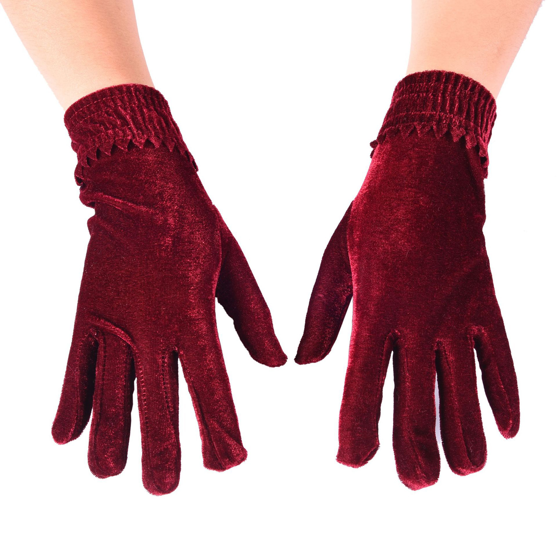 Luxury Velvet Ladies Full Finger Warm Gloves Winter Autumn 4 Colors Women Outdoor Golf Travel Dress Elegant Velvet Gloves