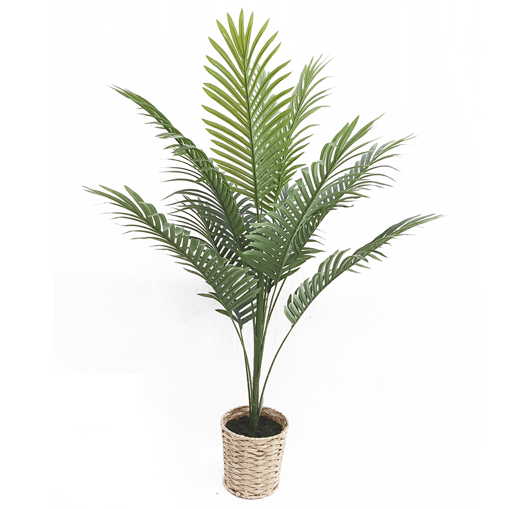 Small Artificial Palm Tree Kwai Tree Leaves Artificial Plants Bonsai For Home Decor