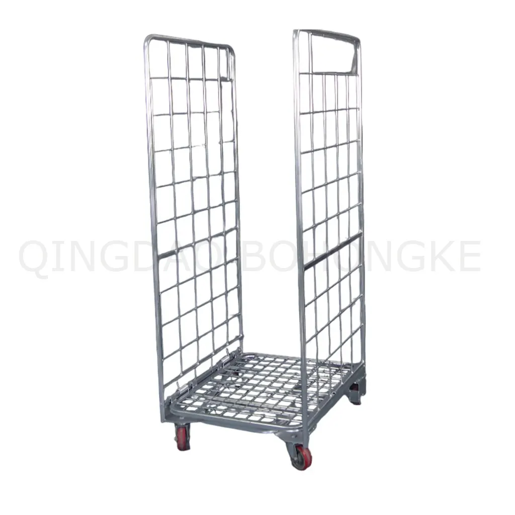 BHK23 Steel Stackable Pallet Cage wire mesh container trolley cage