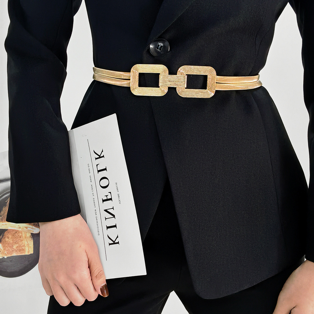 Women's Gold Alloy Waist Chain Personalised Multifunctional Belt Accessories Fashionable Urban Style