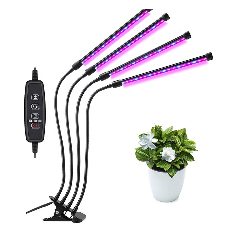 New Arrival 40W 4 Heads Gooseneck Full Spectrum Grow Lamp LED Grow Light for Indoor Plant Seedling Growing Blooming Fruiting