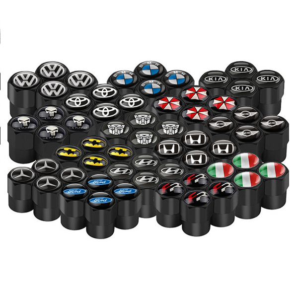 Логотип автомобиля на заказ, колпачки для клапанов шин для BMW, Audi, Mercedes, Benz, Ford, Toyota, Dodge, Honda, миниатюрный стержень шин, Воздушная крышка, аксессуары