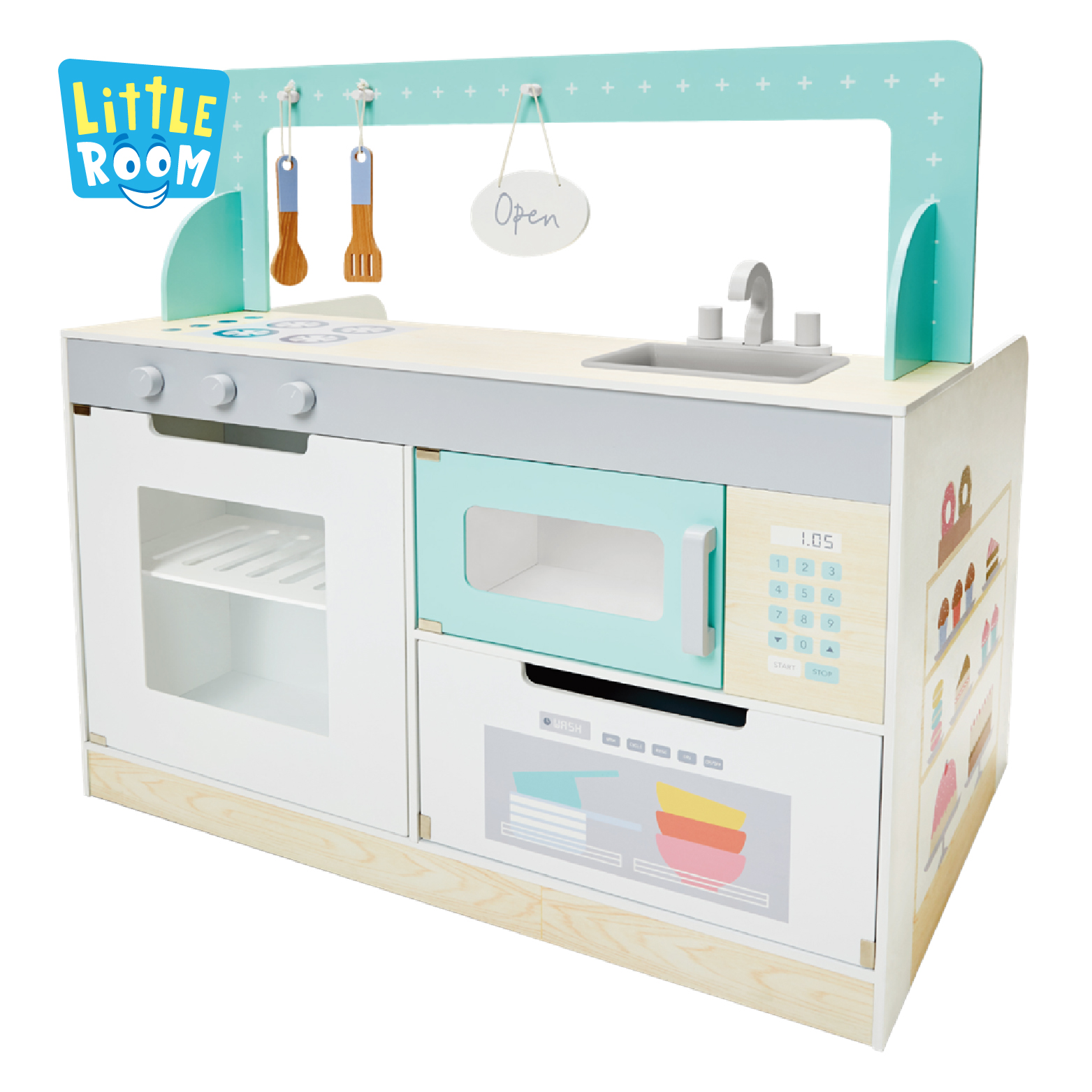 Hape новая модель дерева все-в-1 игровая детская игрушечная кухня набор игрушек