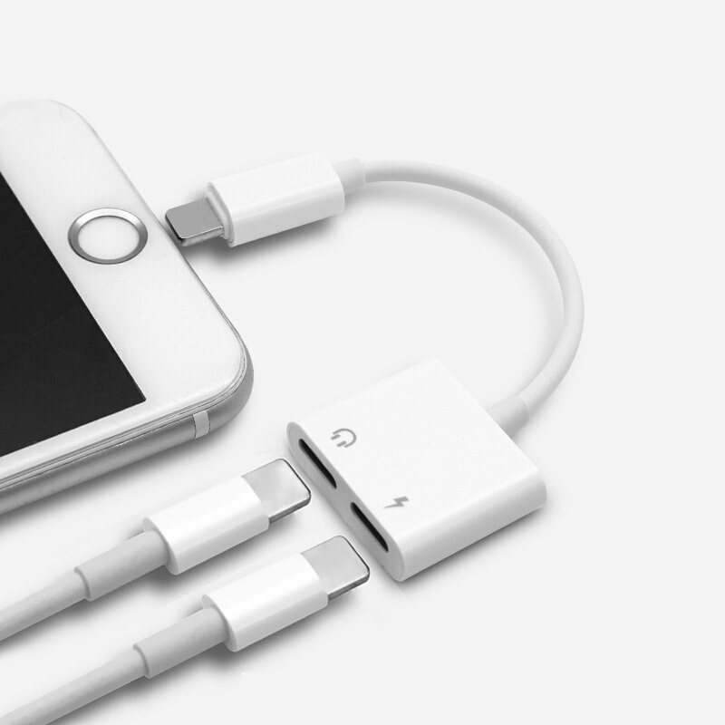 Аудиоадаптер, кабель для зарядного устройства для iPhone X Dual, для 8 Pin до 2 8Pin, аудио и зарядный преобразователь для iPhone, зарядный аудиокабель Splitterck
