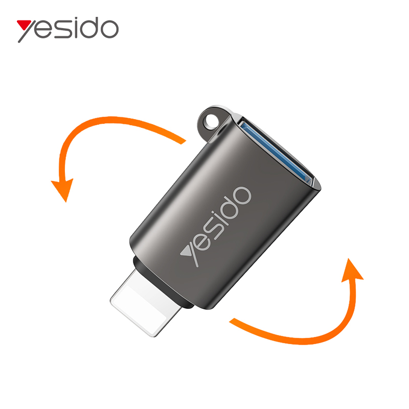 Адаптер Otg из цинкового сплава с двумя Usb-портами Lightning, Apple, Otg, Usb 3,0, Sata