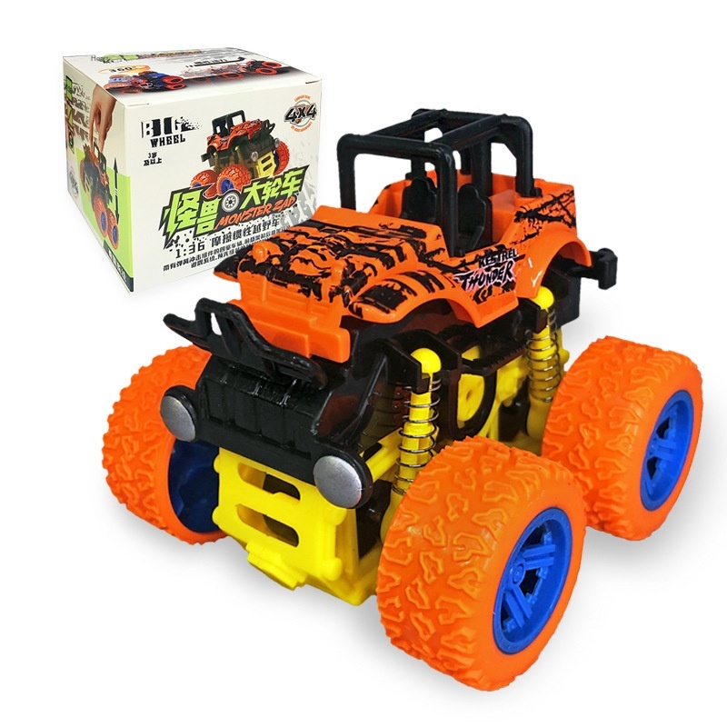 Tiktok Red children toy four-wheel drive inertia stunt off-road vehicle model boy toy car stall toy gift