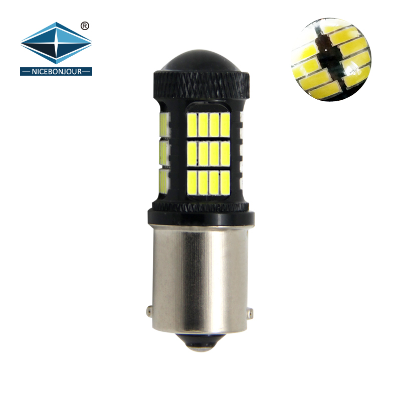 Factoty Surper Brighteen 4014 SMD led w5w 12V автомобильный светодиодный сигнал задний свет стоп-сигнал неполярность S25 1156 1157 поворотный свет