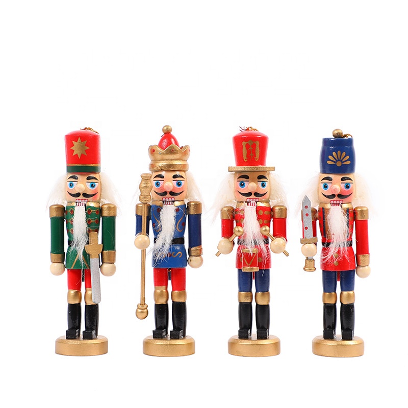 1pc ready to ship Random Christmas Decoration Supplies Toy Soldier Christmas Decoration Christmas Tree Decor Wood Nutcracker Sol