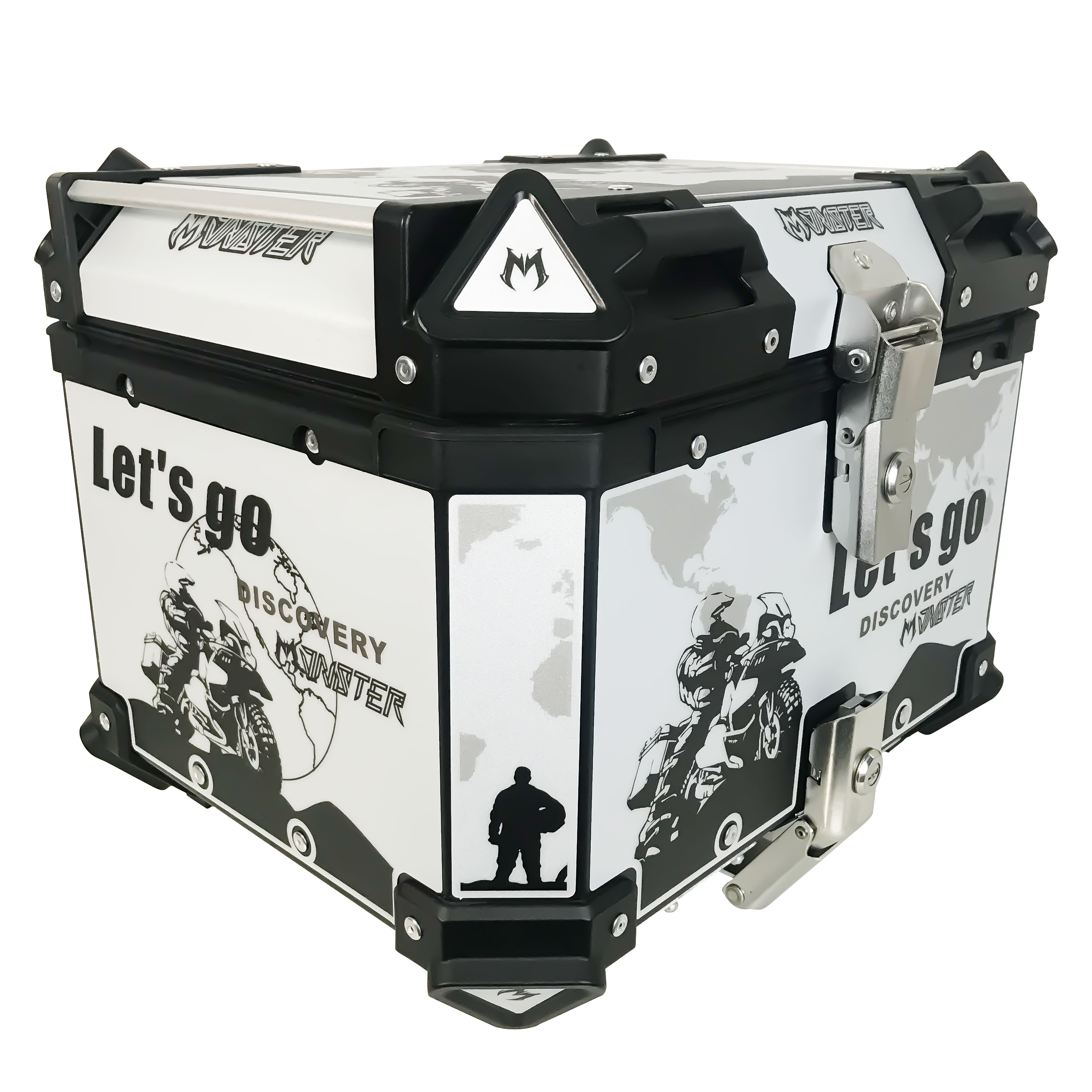 Боковые алюминиевые коробки Valigie moto topbox, коробка для мотоцикла caja trasera, Гранитная алюминиевая пластина, багажная коробка cajon moto delivery