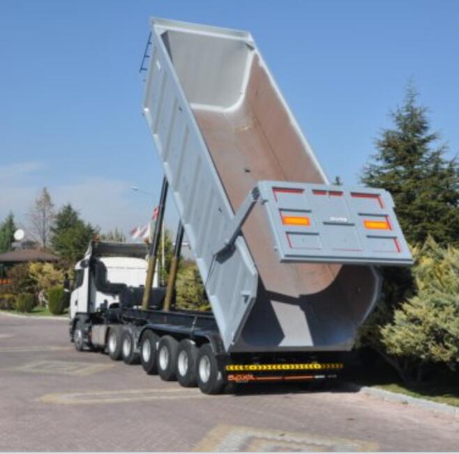 three 3 Axle 4 axle 35 40 CBM Tipper Trailer 60 Tons Dump Semi Trailer side Dump trailer for sale