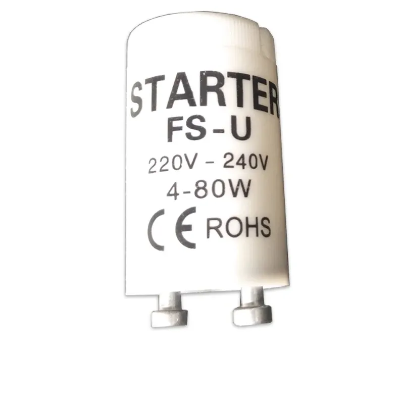 Fluorescent Tube Fuse Starter with White Housing AC220V-240V 4-125W Fluorescent Light Ballast Starter