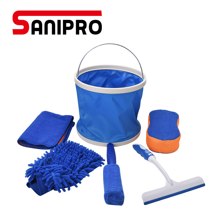 Sanipro микрофибра губка для мытья губки ведро микрофибра ткани мытья автомобиля набор чистящих средств для ухода за автоматический автомобильный рычаг управления для очистки ящик для инструментов