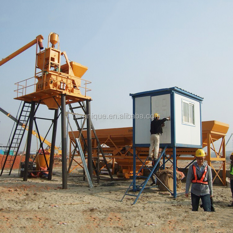Factory made Bucket type ready mixed hzs25 batching concrete plant