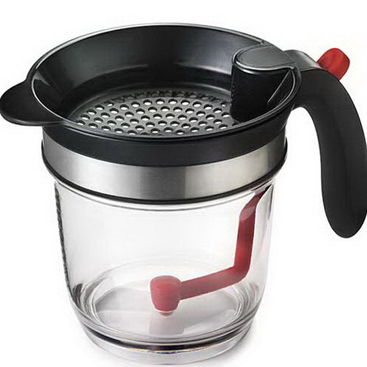 Multi-use Gravy separator 4 cup Oiler Filter Strainer Bowl