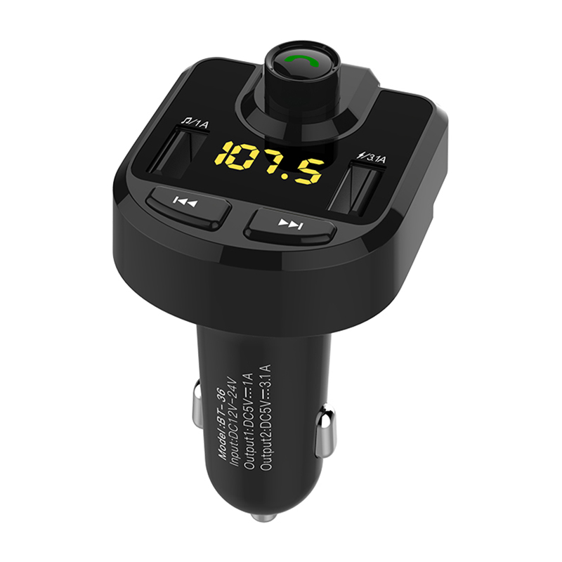 FM Transmitter Modulator BT-compatible Handsfree Car Kit With 4.1A Quick Charge Dual USB Car Charger Car Audio MP3 Player