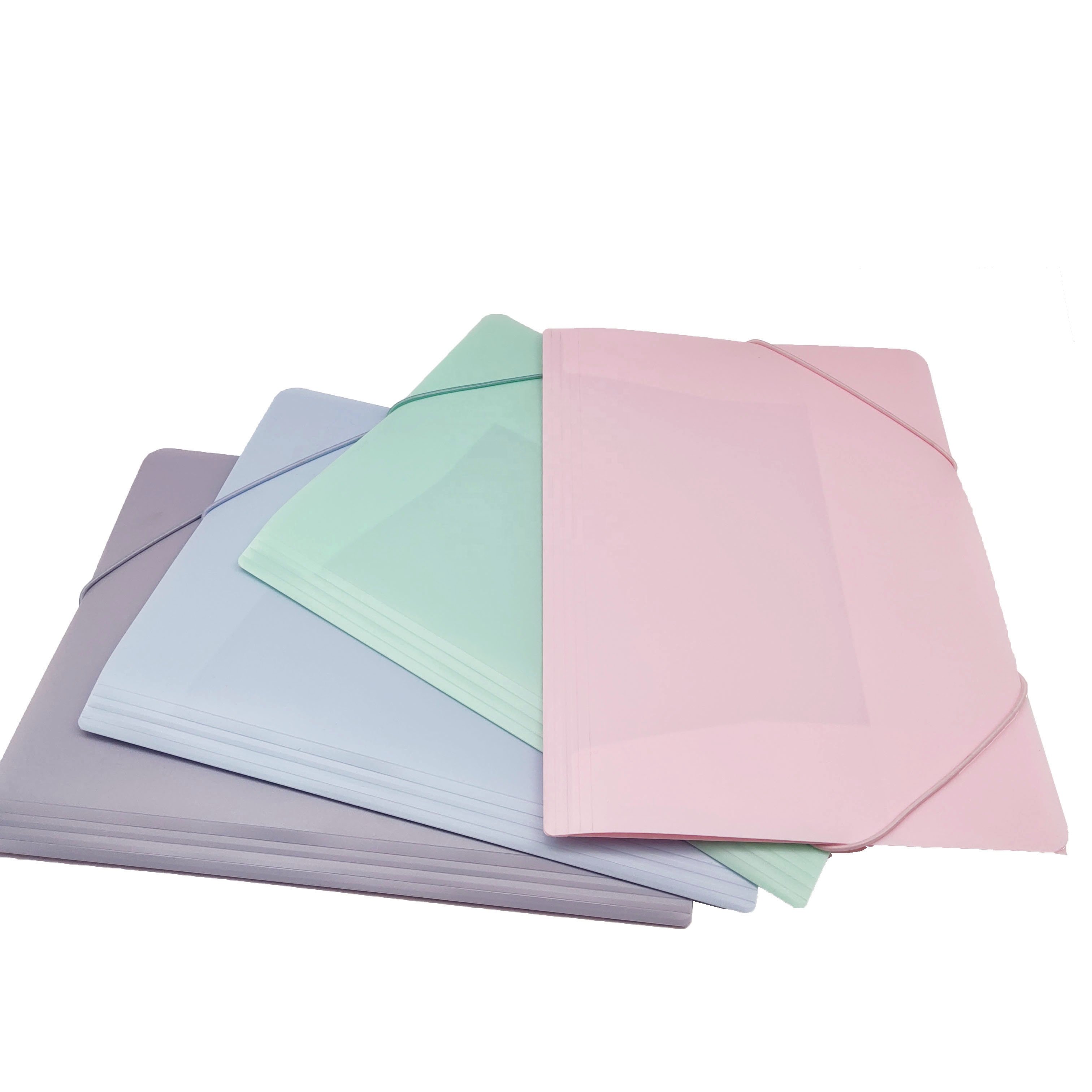 A4 Stationery Office Supplies Waterproof Portable Plastic Document Folder Elastic File Folder