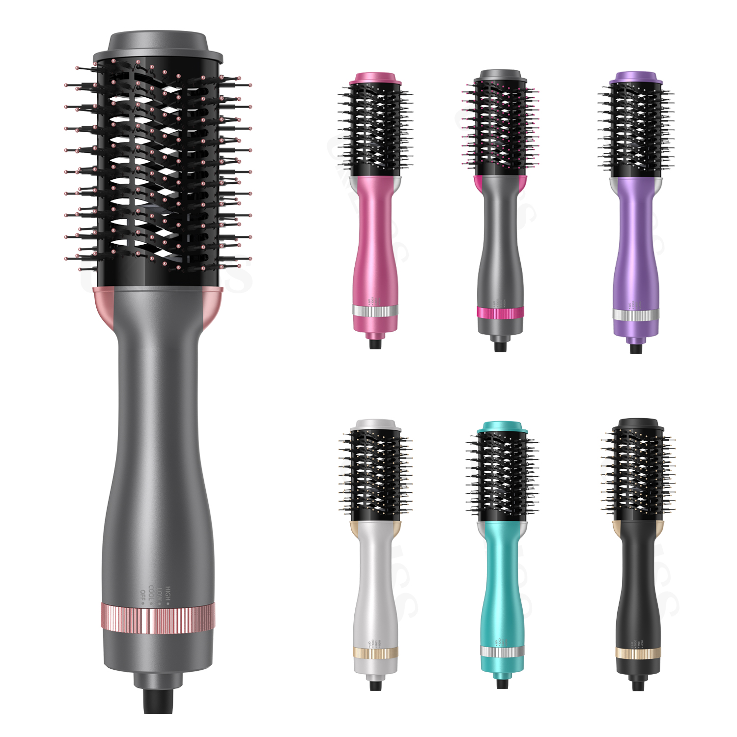 Electric One Step Hair Dryer Volumizer Hot Air Brush Straightening Comb Salon Equipment Hair Styler Curler Comb