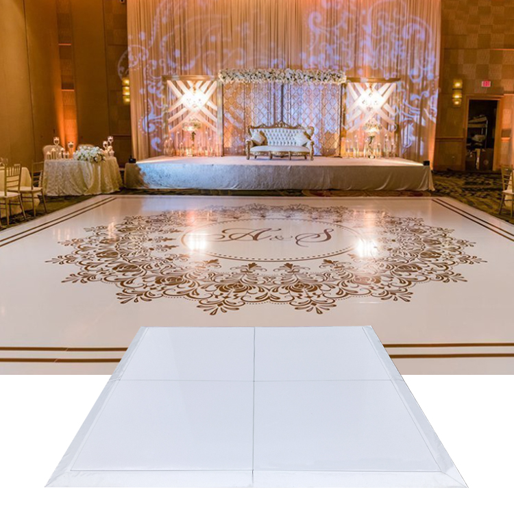 new model 2020 high gloss white led light waterproof dance floor decal for wedding party