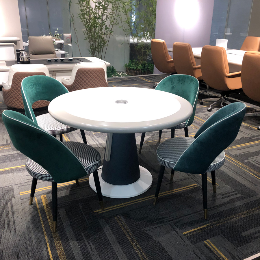 White MDF Modern Furniture living dining Table wetting room negotiating talking desk Customize Baking Paint Conference desk