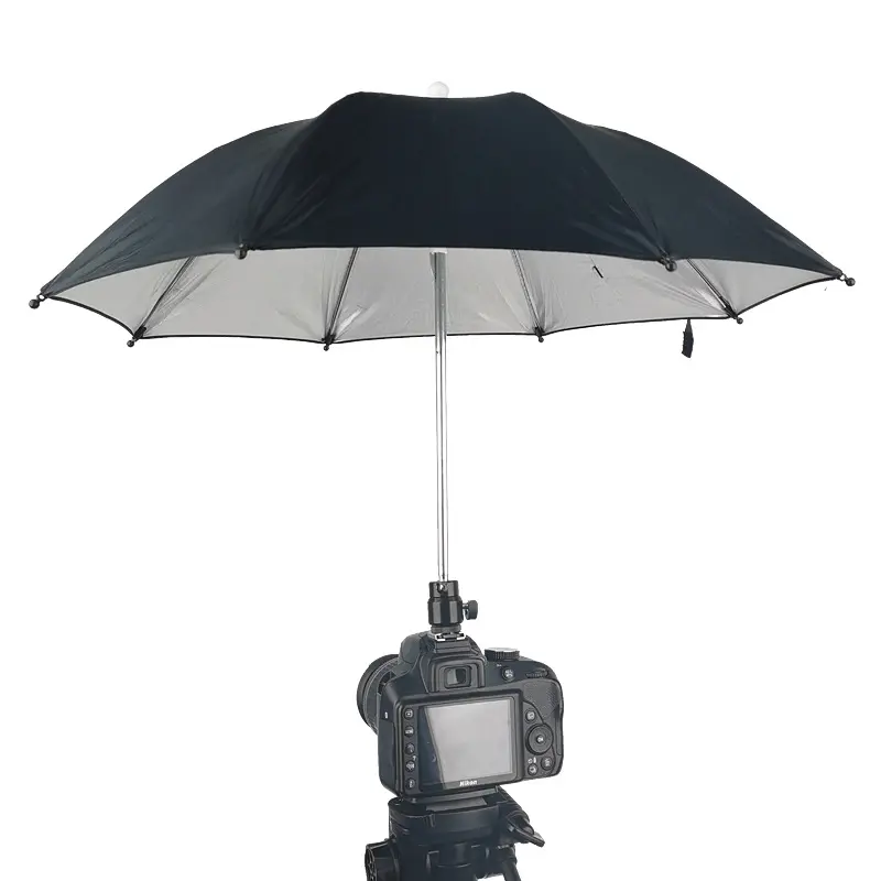 Upgrade Large Size Rain Sun Protection DSLR General Camera Photographic Sunshade Rainy Holder Umbrella With 360 Swivel Hot Shoe