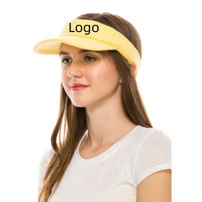 Wholesale Custom Logo Sun Visor Hat Low MOQ Embroidery Empty Top Golf Visor Cap viceras deportiva para el sol viseira sunvisor