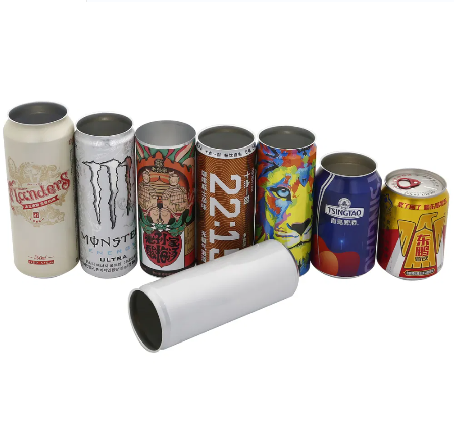 12oz 187ml 250ml 25cl 330ml Slim Sleek Small Empty can White Printed Round Aluminum Extruded Beverage Beer Soda can With Lid