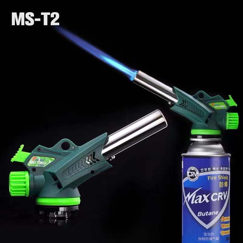 Outdoor portable camping welding butane gas blow torch lighter flame gun gas torch 360 degree swivels hand held Gas Torch MS-T2